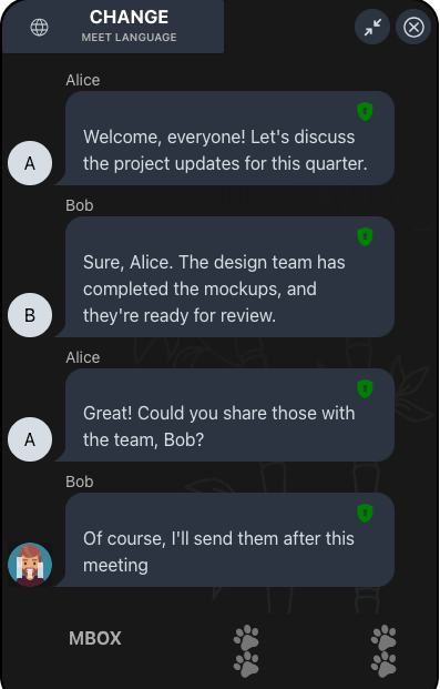 MBox AI Meet in action